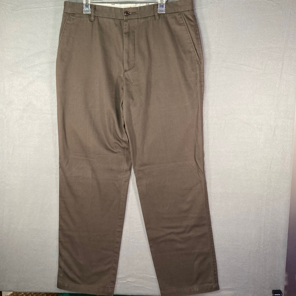 Dockers‎ Mens Pants 36x34 Brown Khaki Straight Fit Cotton Casual Classic